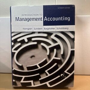 Introduction to Management Accounting Textbook. E-8307
